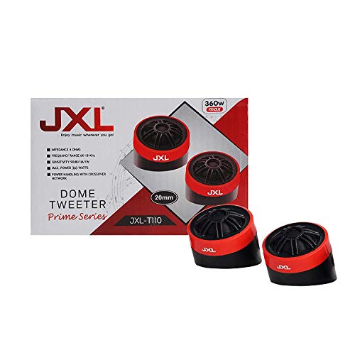 JXL -T110 High Efficiency Dome Car Tweeter for Coaxial Car Speaker 360W MAX (Pair) Black - Image 1