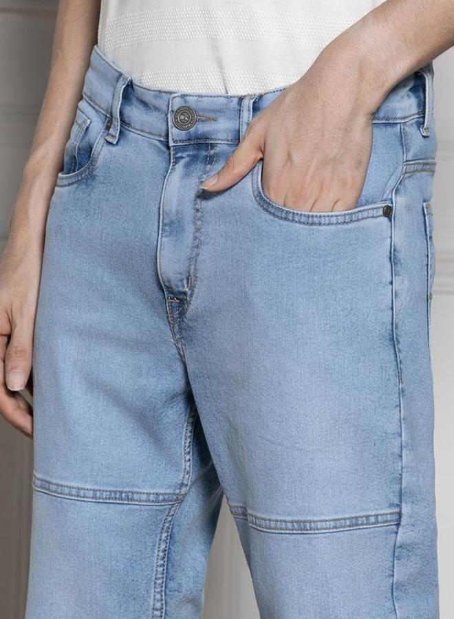 Dennis Lingo Mid Rise Relaxed Fit Panelled Stretchable Jeans - Image 4