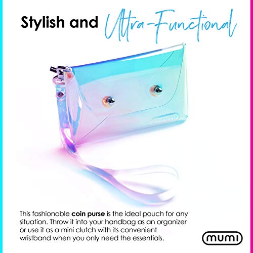 mumi Holographic Coin Pouch | Stylish and Ultra-Functional | Fits All your Essentials | Coin purse size: 2.75 x 3.5 inches - Image 2