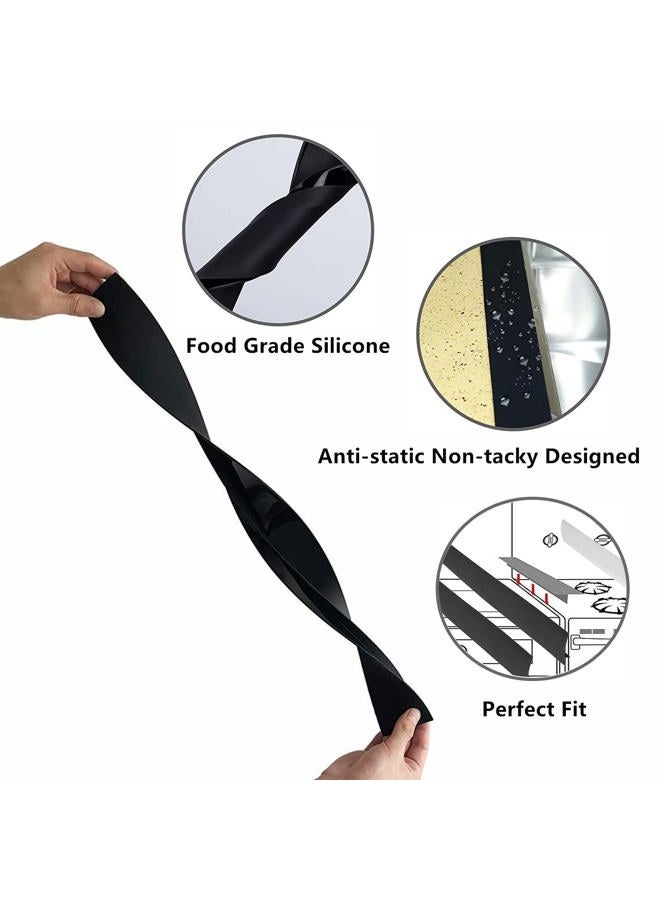 ANTFEES 2 Pack Silicone Stove Gap Cover, 30" Kitchen Counter Gap Covers Heat Resistant Wide & Long Flexible Oven Gap Guards for Protect Gap Filler Sealing Spills - Image 5
