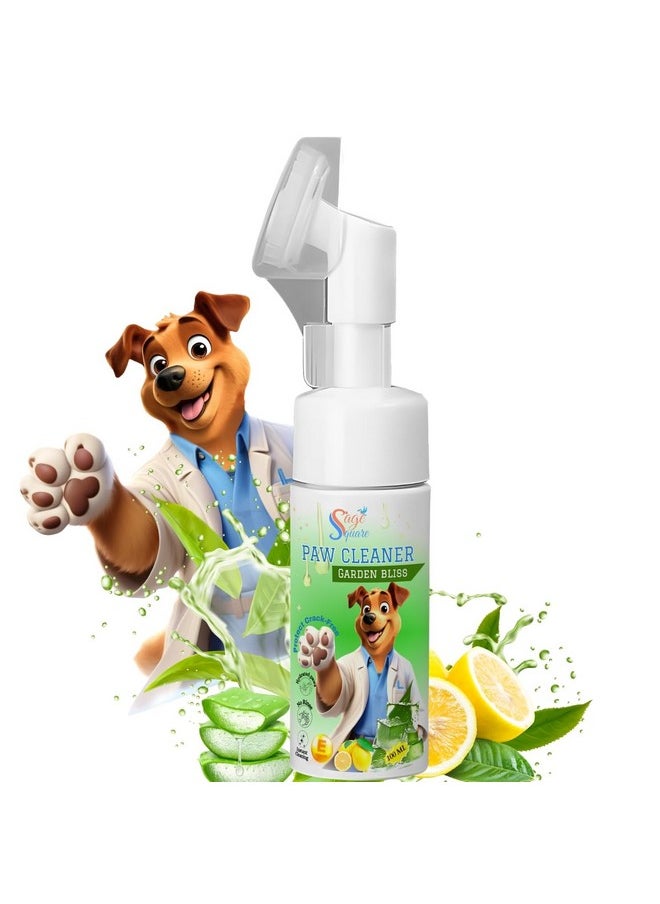 Sage Square Garden Bliss Dog Paw Cleaner: Effortless Paw Cleaning, Hygienic | Convenient Brush Attachment | Easy Cleaning During Bath, Grooming, Dry Bath, Walk & Everyday Use | Dog, Cat, Puppy | 100Ml  - Image 1