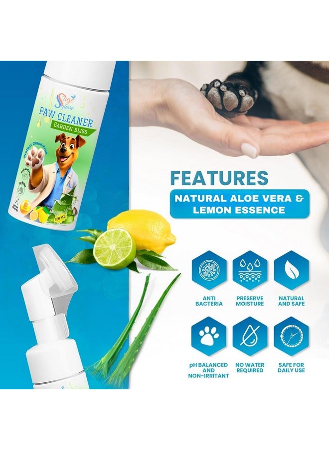 Sage Square Garden Bliss Dog Paw Cleaner: Effortless Paw Cleaning, Hygienic | Convenient Brush Attachment | Easy Cleaning During Bath, Grooming, Dry Bath, Walk & Everyday Use | Dog, Cat, Puppy | 100Ml  - Image 2