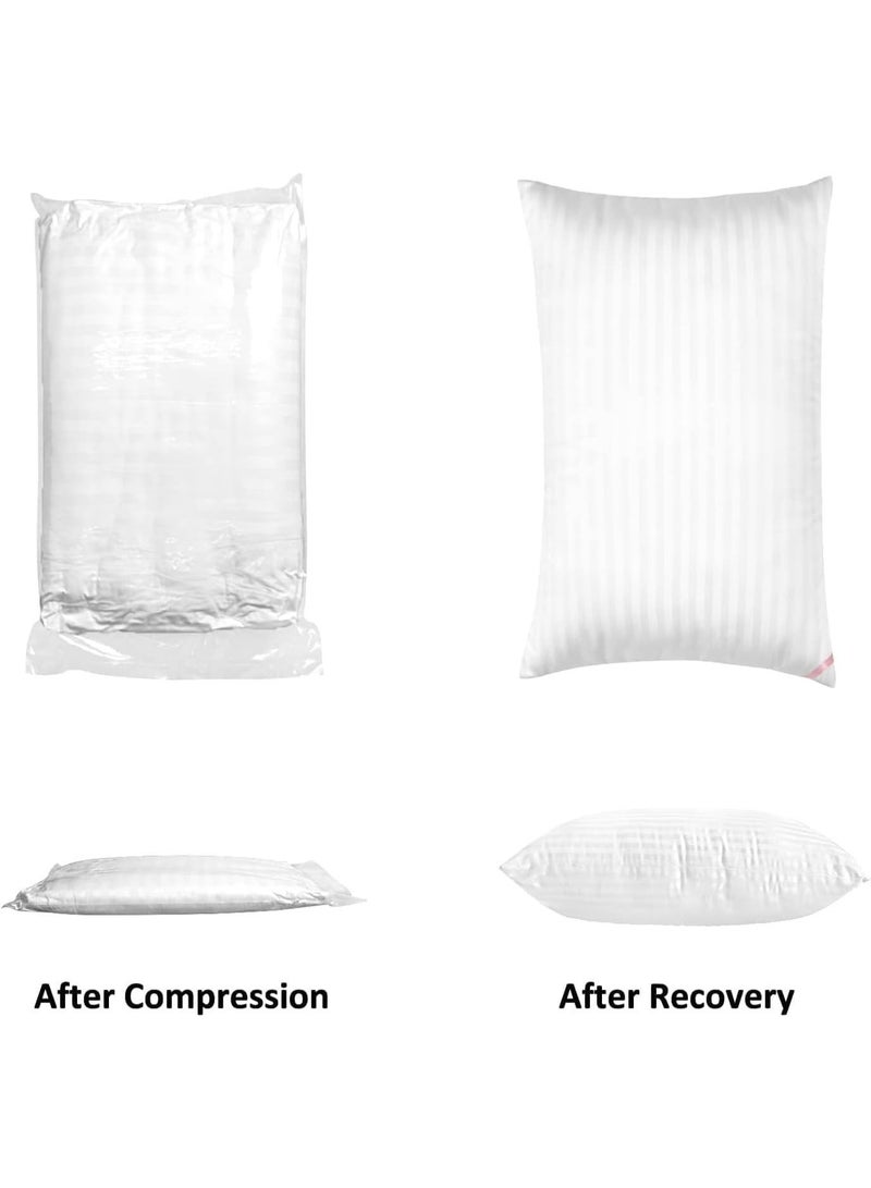 Chase Up King Size Pack of 2 Soft Bed Pillows for Sleeping with 100% Microfiber Outer Cover, Hollow Fiber Fill, Fluffy and Comfortable, Ideal for Side, Back and Stomach Sleepers, Reduces Neck Pain-Hotel Pillow - Image 2