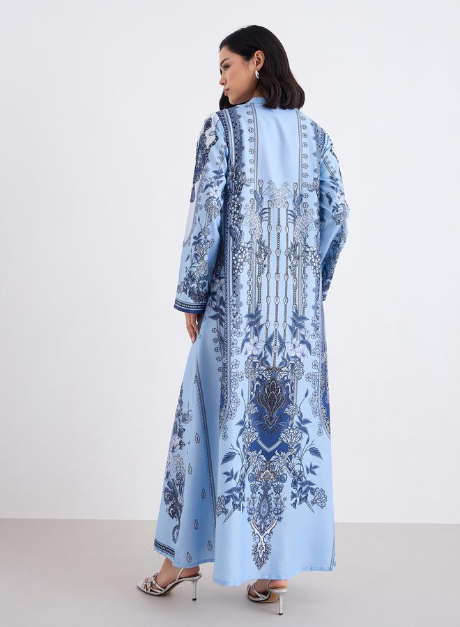 أميرة جلابية طويلة مع وشاح - Image 4