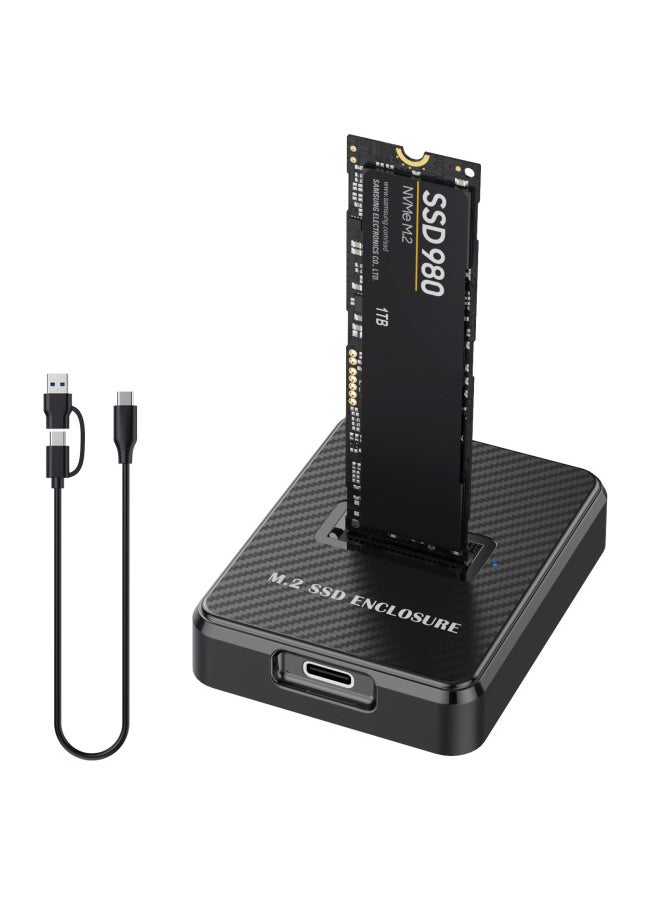 Generic - M.2 Hard Disk Holder Nvme/sata Dual Protocol Single Protocol Solid State Hard Disk Box Usb3.2 Notebook External-Color:Dual Protocol 10gbps - Image 1
