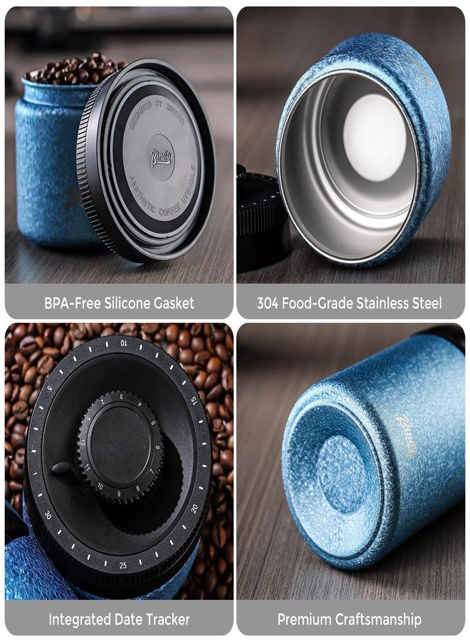 Bincoo Coffee Canister, Large Stainless Steel Coffee Bean Storage Container with Date Tracker, One-Touch Vacuum Seal Coffee Canister, Airtight Food Storage Container Freshness Kit for Coffee Beans - Image 4