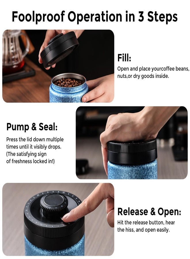 Bincoo Coffee Canister, Large Stainless Steel Coffee Bean Storage Container with Date Tracker, One-Touch Vacuum Seal Coffee Canister, Airtight Food Storage Container Freshness Kit for Coffee Beans - Image 5
