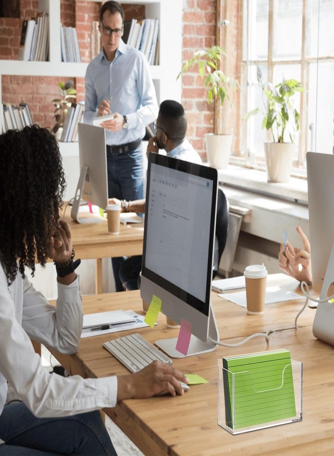 بي تي سكاي حامل عرض بطاقات فهرسة أكريليك من BTSKY، قطعة واحدة، مقاس 4×6 بوصة، رف تخزين بطاقات الفهرسة للمنزل أو العمل - Image 5