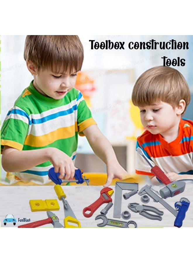 FunBlast FunBlast Tool Kit Toys for Kids - Pretend Play Toy, Engineer Workshop Tool Kit for Kids, Role Play Toys for 3+ Years Old Kids Boys Girls, DIY Play Set for Kids Tool Box Set (14 Pcs; Multi Color)  - Image 5