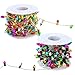 Gloreyan Mini Dollhouse Christmas Lights Fake String Lights Xmas Decoration for Christmas Dollhouse Craft Fairy Garden Accessories Party Supply 2 Pack - Image 2