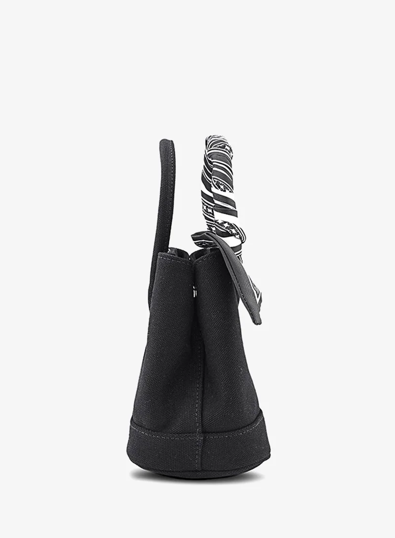 Cuple Black/Black Women’s Structured Top Handle Shoulder Bag for Women | Best Price UAE
