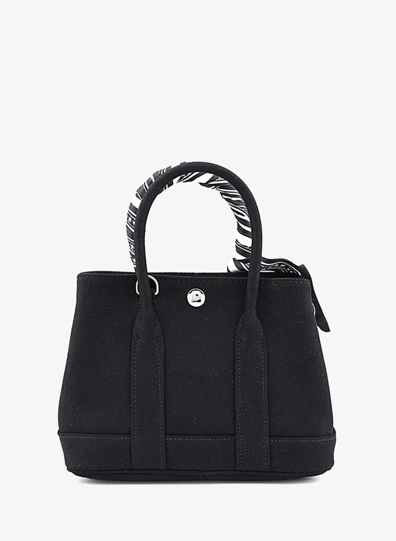 Cuple Black/Black Women’s Structured Top Handle Shoulder Bag for Women | Best Price UAE