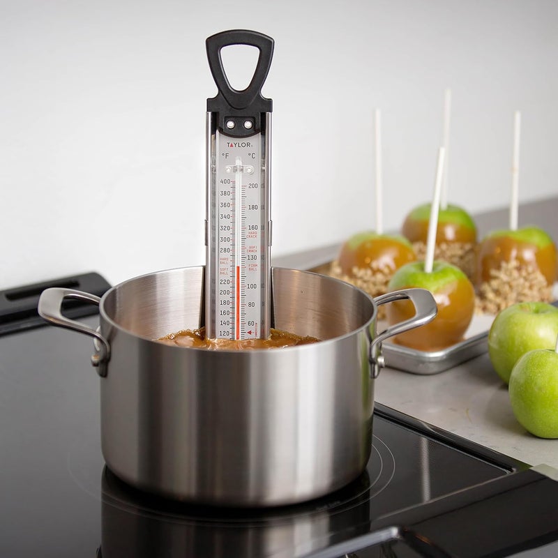 Taylor Stainless Steel Candy and Deep Fry Thermometer, 12-Inch Analog Paddle with Pan Clip, Ideal for Frying, Sugar, Brewing, Syrup, and More - Image 4