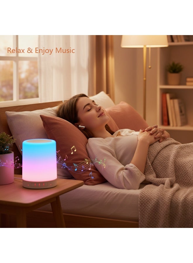سوسيتي مصباح ليلي بلوتوث RGB من SUCITY، مصباح بجانب السرير يعمل باللمس، مصباح LED قابل لإعادة الشحن وتعديل شدة الإضاءة، هدية مثالية لغرفة النوم - Image 3