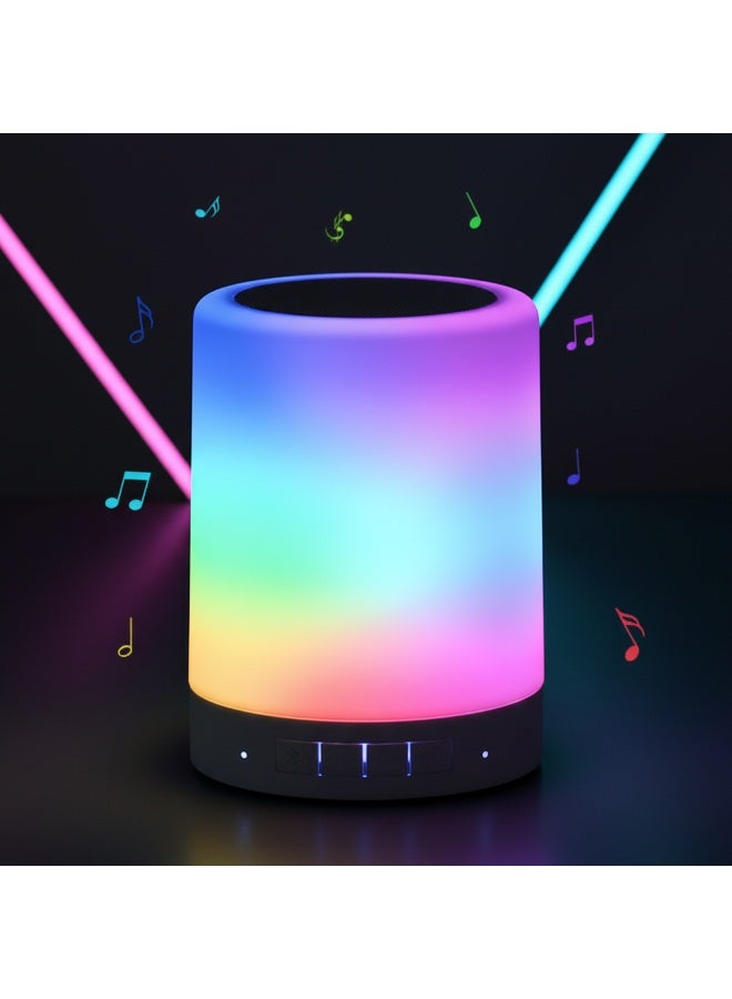 سوسيتي مصباح ليلي بلوتوث RGB من SUCITY، مصباح بجانب السرير يعمل باللمس، مصباح LED قابل لإعادة الشحن وتعديل شدة الإضاءة، هدية مثالية لغرفة النوم - Image 4