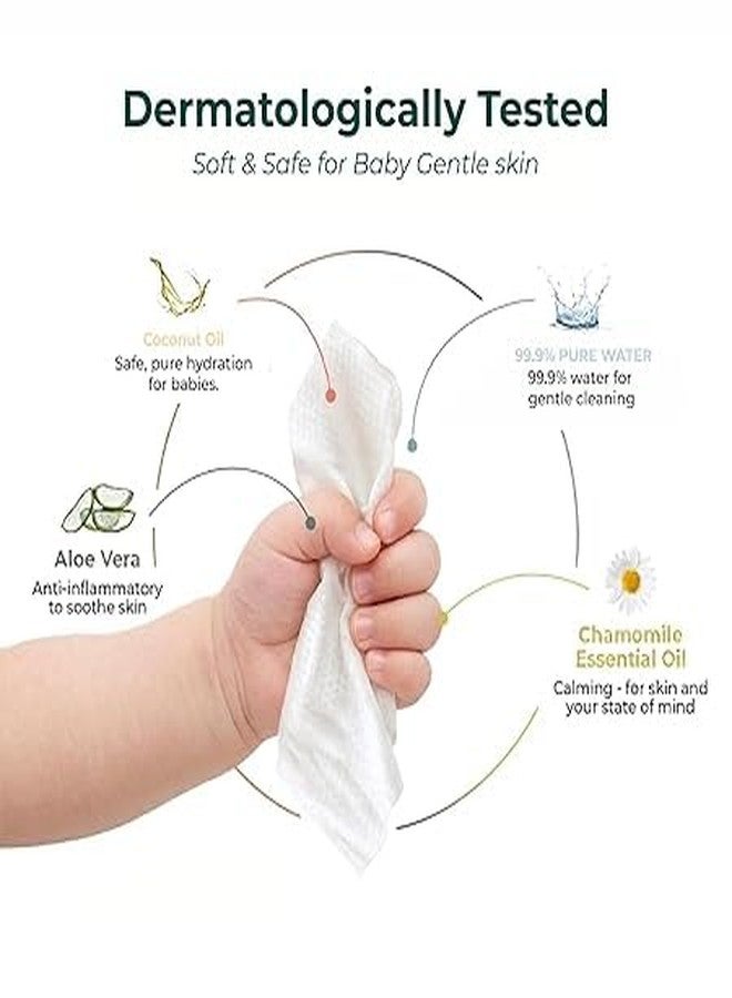 Ketlix Cleansing Baby Wipes with Lid | 80 Wipes x Pack of 3-240 Wipes | Extra Thick & Moist Wet Wipes for Baby's | Prevents Rashes & Redness with Goodness of Aloe Vera, Vitamin E & Jojoba Oil - Image 2