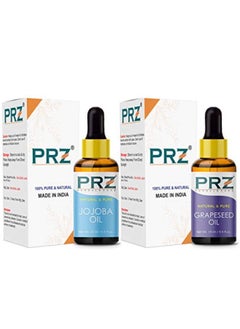 PRZ Combo Of Jojoba Oil And Grapeseed Essential Oil - Pure Natural & Therapeutic Grade Oil For Aromatherapy Body Massage, Skin Care & Hair Care, 15 Ml  - Image 3