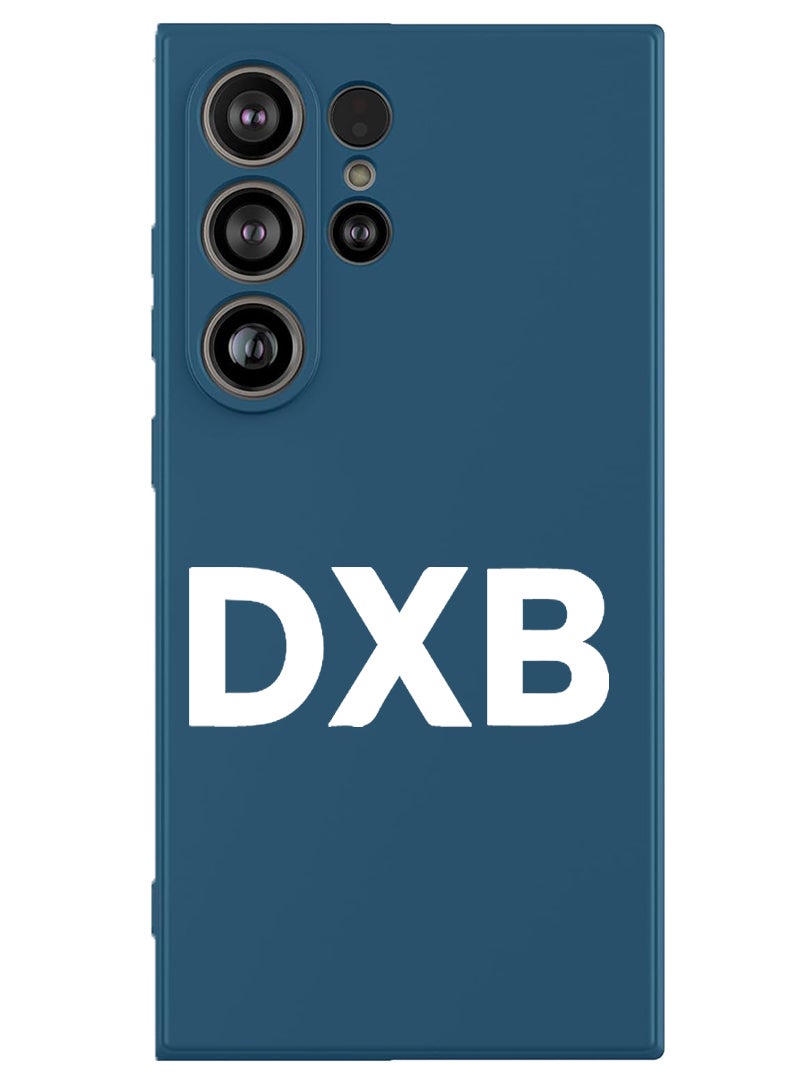 Theodor Protective Slim Fit Case Liquid Silicone Cover with Full Body Protection Anti-Scratch Shockproof Case For Samsung Galaxy S25 Ultra (Blue) - DXB - White - Image 1