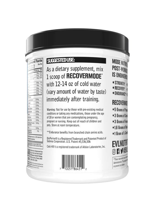 Evlution Nutrition Recover Mode Post Workout Recovery Powder (30 Servings, Blue Raz) - Image 4