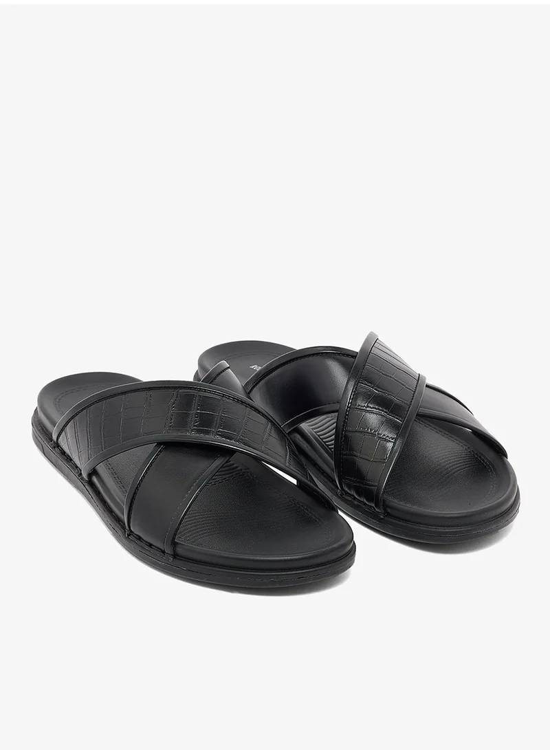 Robert Wood Comfortline Croc Emboss Casual Sandals