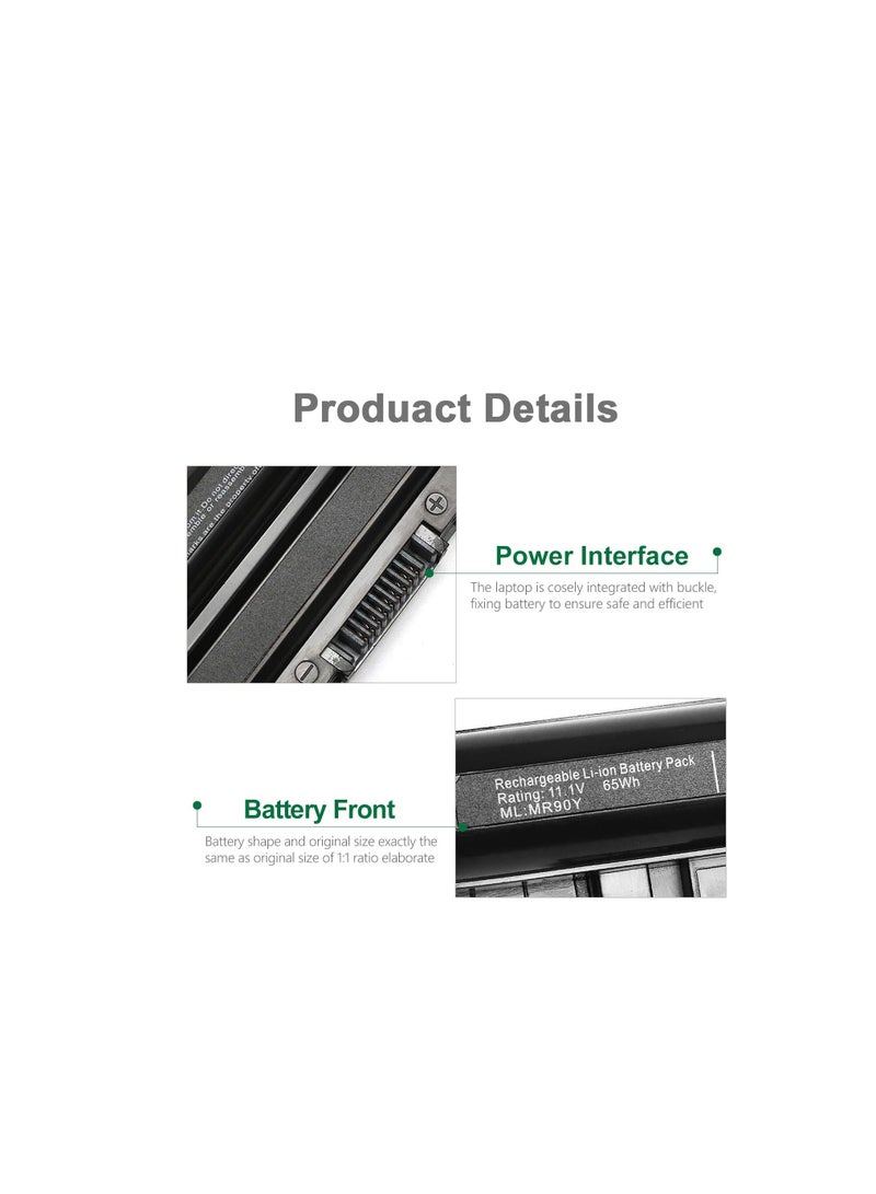 Terabyte بطارية لابتوب XCMRD Dell Inspiron 15 15R 3421 5421 15-3521 5521 3721 (MR90Y, 0FW1MN) - Image 5