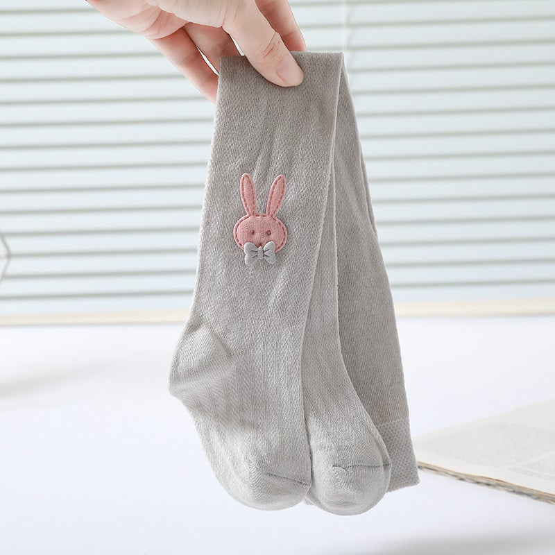 Anti-Mosquito Pantyhose For Girls Summer Mesh Thin Cotton Bow Baby Baby Leggings - Image 1