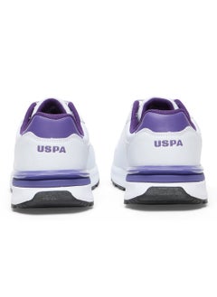 U.S. Polo Assn. Women's Casual Sneakers - White with Purple Accents, Fashionable Low-Top Design  - Image 4
