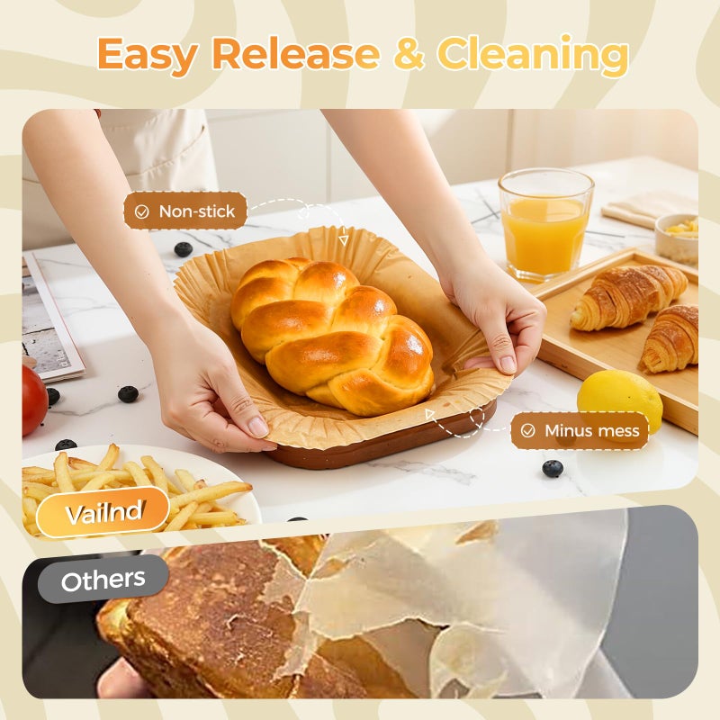 vailnd Loaf Pan Liners, 155Pcs Disposable Bread Pan Liners, Non-Stick Loaf Pan Parchment Liners for Easy Cleanup, 9x5 Inch Parchment Paper for Sourdough Baking, Toasts, Cakes, Banana Breads - Image 3