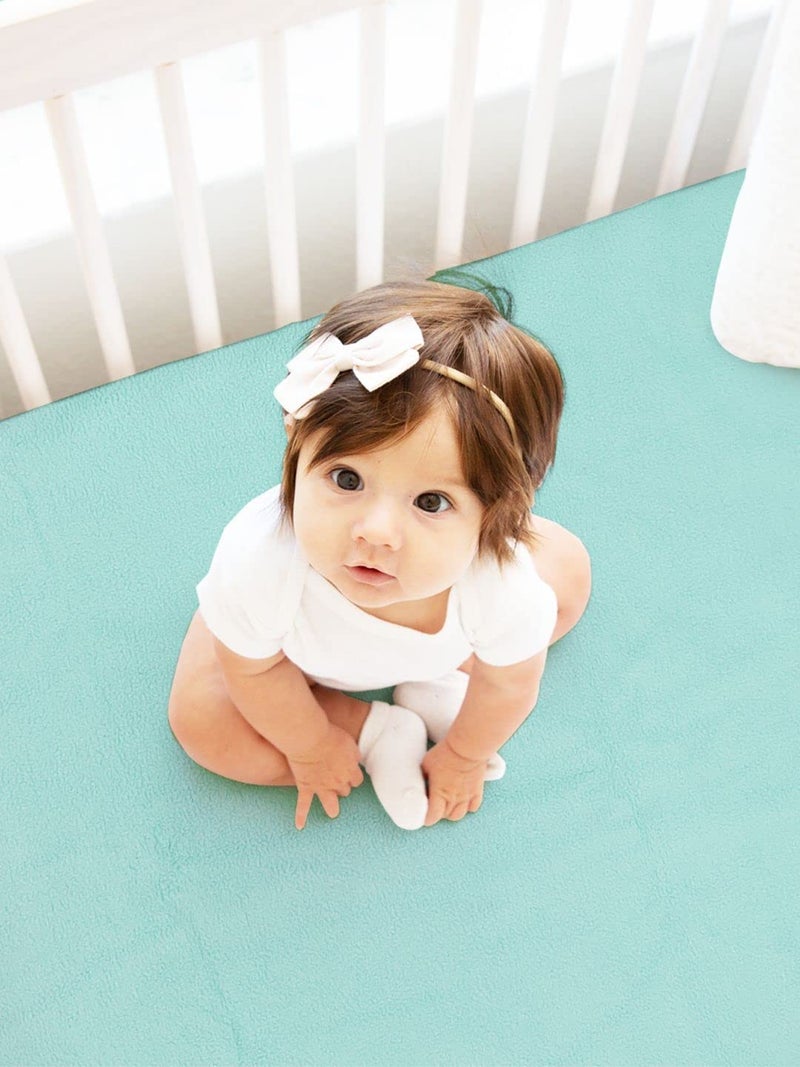 BIANCA Soft Bamboo Baby Dry Sheet Mattress Protector 2pc Large smartdry Waterproof Breathable Anti Bacterial Baby Dry Sheet Mattress Protector Smart Drysea Green - Image 4
