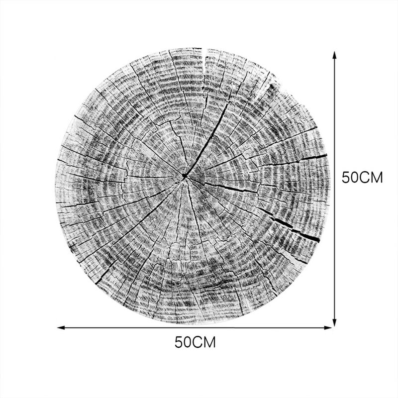 Imitation Tree Pattern Floor Sticker Tile Sticker Round Floor Ornament Non- Decals Self Adhesive Wall Decal - Image 3