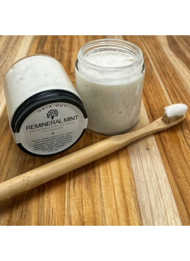 Gaia Guy Remineral Mint ; Remineralizing Natural Toothpaste ; Freshens Breath & Strengthens Tooth Enamel ; Vegan ; Fluoride Free Toothpaste  - Image 3