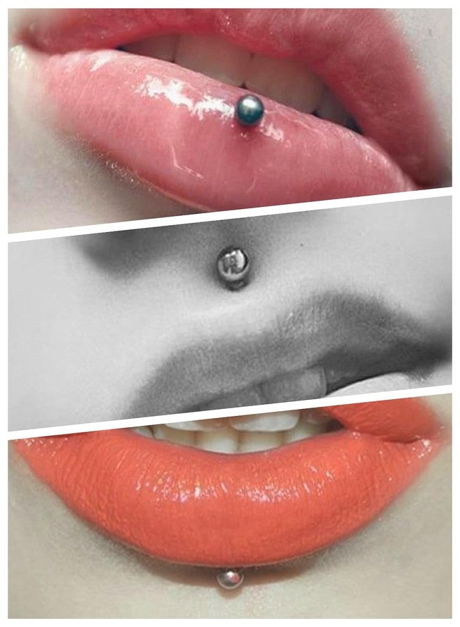 Ftovosyo Labret Jewelry 24PCS Monroe Lip Medusa Barbell Ring Helix Earring Tragus Cartilage Studs Surgical Steel Piercing Jewelry for Women Men 16G - Image 5