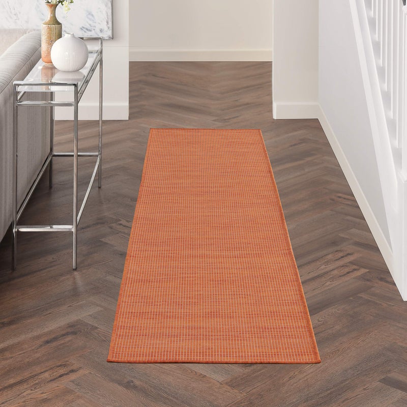 Nourison Nourison Positano IndoorOutdoor Terracotta 22 x 8 Area Rug Easy Cleaning Non Shedding Bed Room Living Room Dining Room Backyard Deck Patio 2x8 