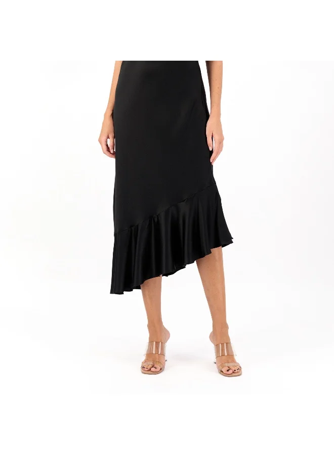 Two Bees  Scarlet Black 100% Pure Silk Lace Slip- Discounted Price for Women | Best Price UAE
