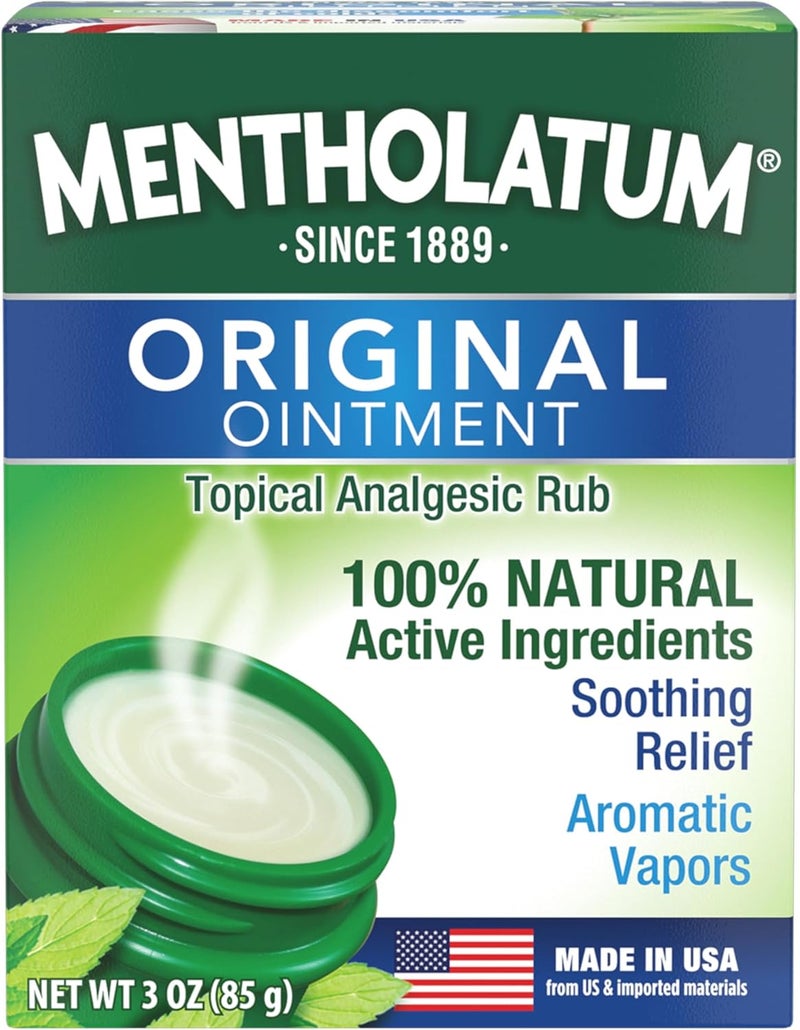 Mentholatum Original Chest Rub Ointment White 3 Ounce  Nighttime Vaporizing Rub with Lavender 176 oz Cough  Chest Relief - Image 2