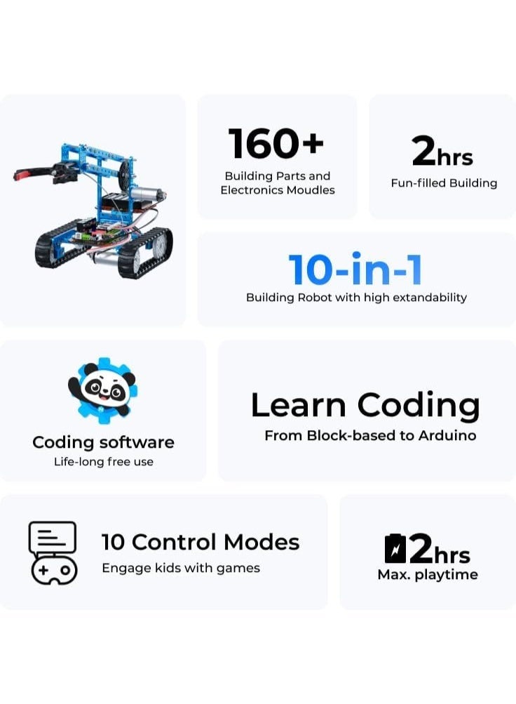 Makeblock mBot Ultimate 10 in 1 Robot Building Toys, Robotics Kit App Remote Control Robot Toys Compatible with Arduino C & Raspberry Pi, STEM Educational DIY Robotics for Kids Ages 12-16 - Image 2