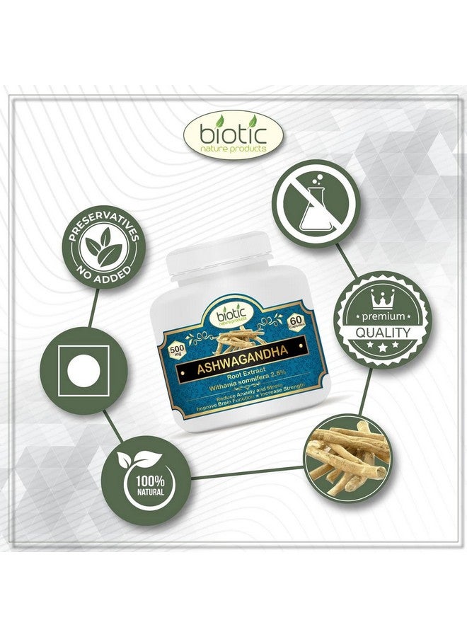 Biotic Ashwagandha Capsules - Ashvagandha - Aswagandhada - Aswagandha Extract Capsules 500mg - 60 Veg Capsules for Men and Women - Image 4