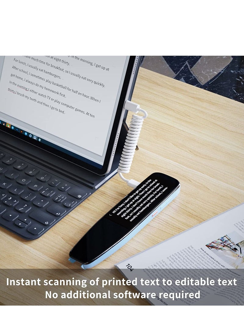 Upgraded Scan Reader Pen, 16GB Dictionary Mobile Scanner Translator Scanning Pen, 112 Language OCR Digital Reader Pen Voice Translator Device, Text&Phonetic Multilingual Translation (Pen 3Pro