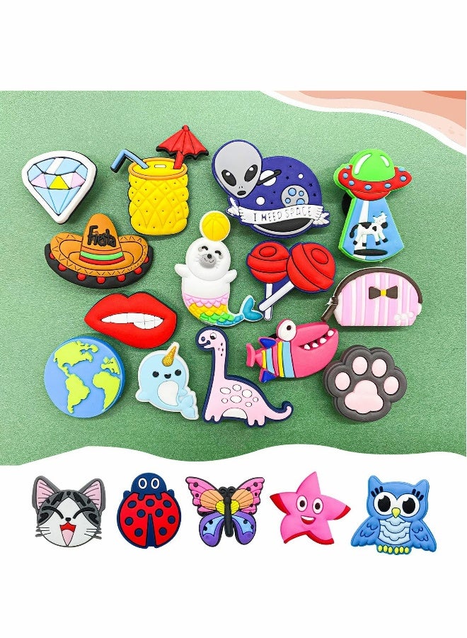 Shoe Decoration Charms, 100Pcs Assorted  Croc Charm, Croc Jibbitz Accessories for Crocs Shoe - Image 4