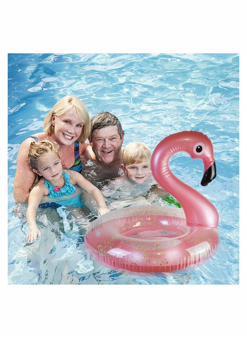 Excefore - Flamingo Shape Inflatable Pool Float with Pool Drink Holder - Image 1