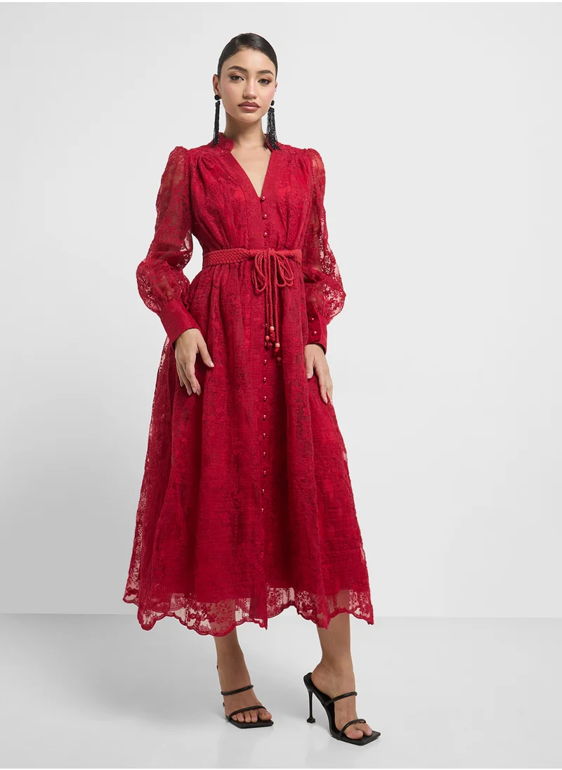 Khizana Lace A-Line Dress