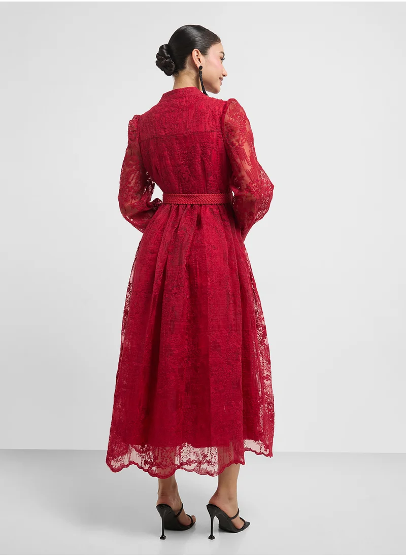 Khizana Lace A-Line Dress