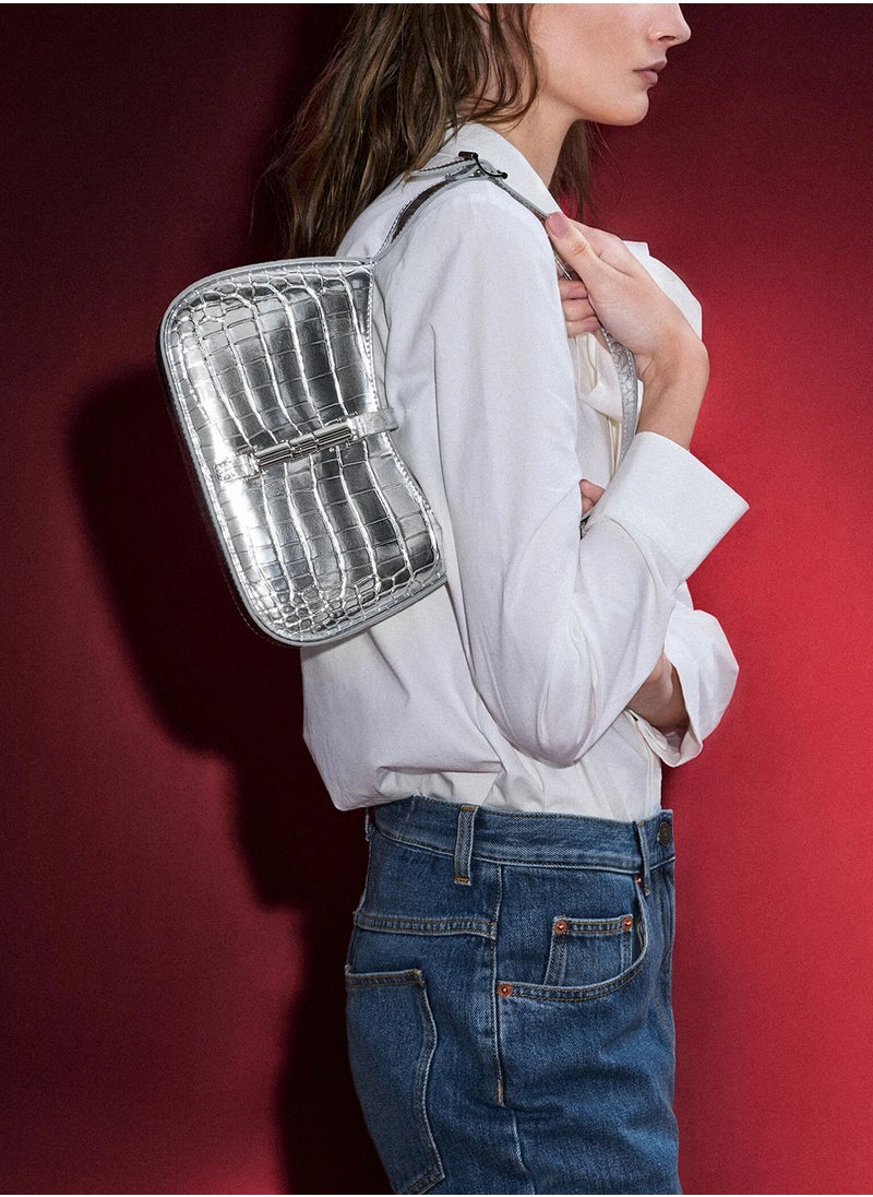 Charles & Keith esia Metallic Accent Shoulder Bag  - Image 2