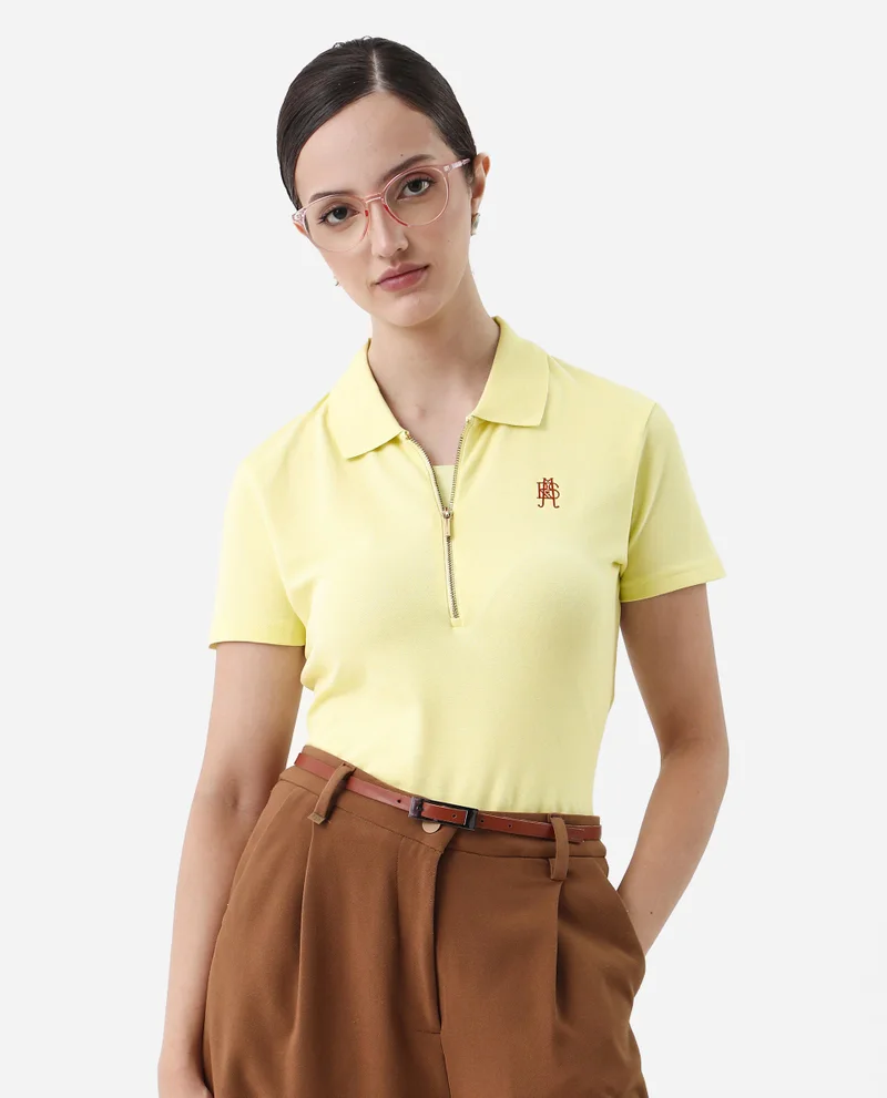 Rareism Women's Short Sleeve Plain Polo