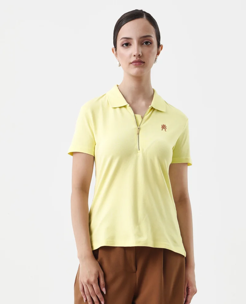 Rareism Women's Short Sleeve Plain Polo