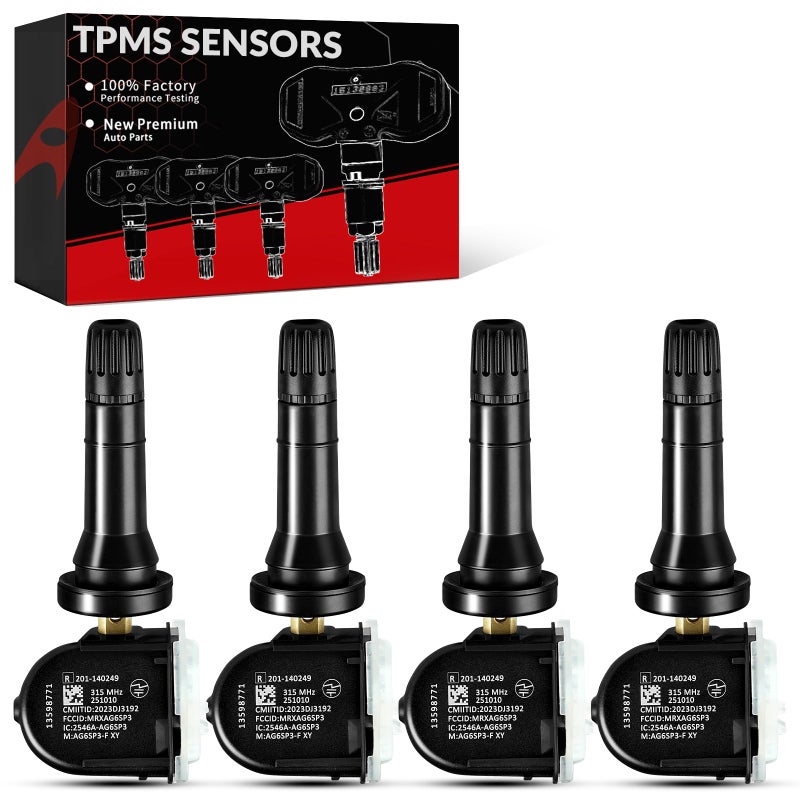 AOTPAT PreProgrammed GM TPMS Sensor 315Mhz forChevy Tahoe 20072020 Impala 20062020 Express 20082022 Silverado 20072016 Suburban Equinox Avalanche forGMC Yukon 20072020 13598771 4Pcs - Image 2