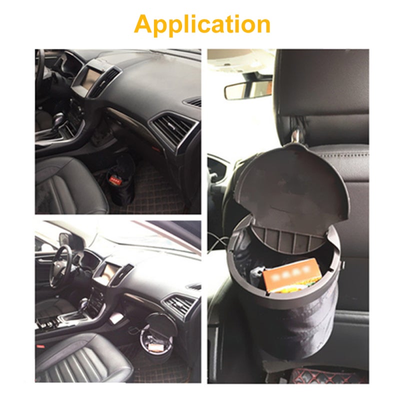 Foldable Trash Can: Black High-grade Durable Small Size Large Capacity Adjustable Height Trash Storage Bin - Space-saving Design Car Trash Can for Car Interior, Back Of Chair, Air Outlet Use - Image 4