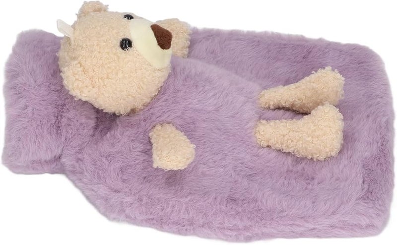 كيس الماء الساخن الأرجواني 1000 مل تصميم دب لطيف لتخفيف الآلام واسترخاء العضلات - Image 3