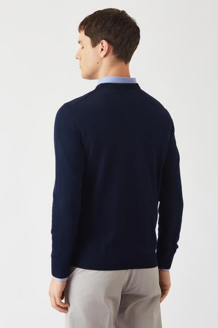 Bisse Men's Crew Neck Knitwear LACİ TR22K22200_D39  - Image 2