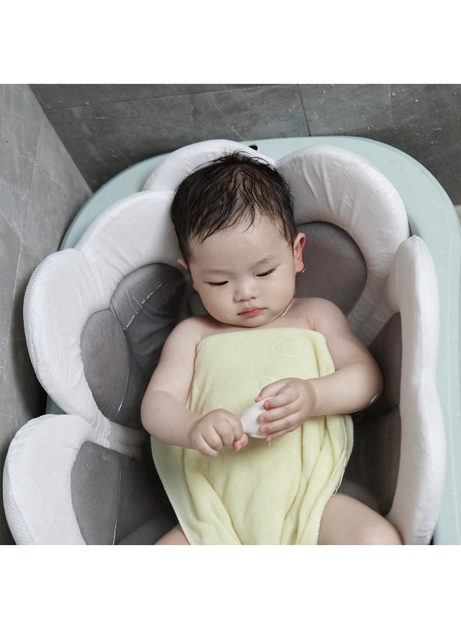 زيريفام سجادة حوض استحمام للأطفال بتصميم زهور، وسادة استحمام ثابتة للأطفال، حوض استحمام آمن مانع للانزلاق، سجادة لعب إبداعية للأطفال من عمر 0 ​​إلى 12 شهرًا، خالية من مادة BPA، مناسبة لحديثي الولادة، حوض المطبخ، الدش، حوض الاستحمام - Image 3